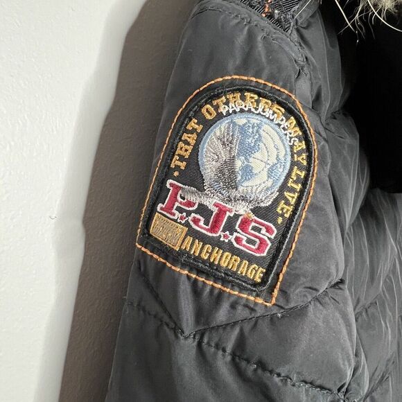 Parajumpers Womens‎ Down Filled Parka Jacket Size Small Hooded Black Full Zip - Picture 8 of 16